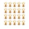 20Pcs Diameter 8mm Flat Belt Screw Leather Craft Chicago Screw Brass Solid Rivets Stud Head for DIY Leather Belt Bag Suitcase (Height: 4mm) view 1