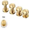 20Pcs Diameter 8mm Flat Belt Screw Leather Craft Chicago Screw Brass Solid Rivets Stud Head for DIY Leather Belt Bag Suitcase (Height: 4mm) view 3