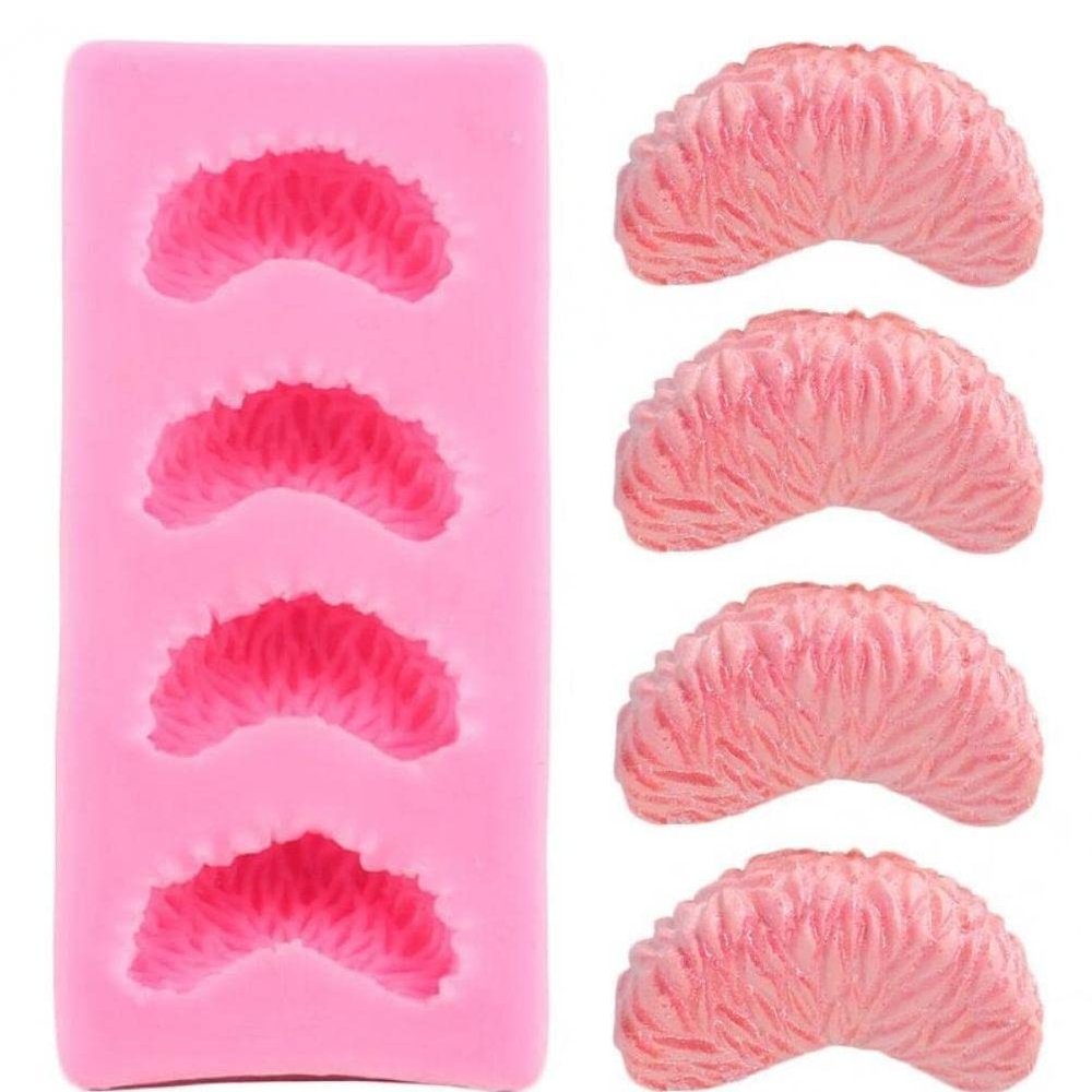 TOSSPER Fruit Shaped Jelly Molds, 3D Mini Orange Candle Soap Chocolate Mold Cupcake Decorating Tool