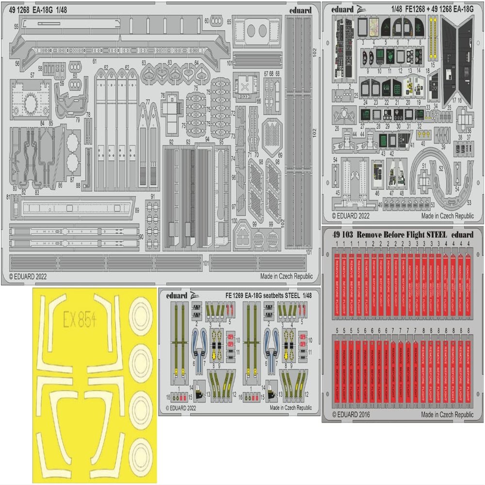 Eduard Accessories EDBIG49332 Eduard Big Ed 1:48-EA-18G (Hobbyboss) Scale Model Accessories Set