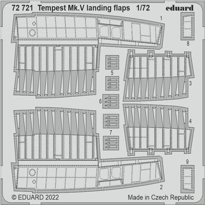 Eduard EDU72721 1/72 Hawker Tempest Mk.5 Landing Flap (for Airfix) Plastic Model Parts