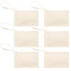 Muka 6 Pack Wristlet Makeup Bag with Lining DIY Natural Cotton Canvas Bag 7 x 4-3/4 Inch view 1