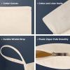 Muka 6 Pack Wristlet Makeup Bag with Lining DIY Natural Cotton Canvas Bag 7 x 4-3/4 Inch view 3