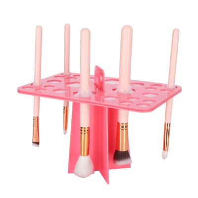 26 Holes Makeup Brush Drying Rack Brushes Dryer Acrylic Brush Holder for Makeup Artist Acrylic Nail Brushes Paintbrushes Makeup Lovers