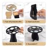 ZJchao Brush Drying Rack, 14 Holes Makeup Brush Holder Makeup Brush Drying Rack Stand Paint Brush Drying Holder Display Stand Make Up Organizer Tree Tray for Makeup Artist Paintbrushes (White) view 2