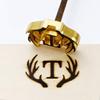 Custom Logo Wood Branding Iron,Durable Leather Branding Iron Stamp,BBQ Heat Stamp Including The Handle,Antlers Design Stamp view 1