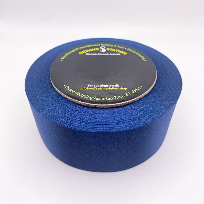 SEWING STATION 2 Satin Poly Blanket Binding 25 Yards (Navy)