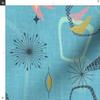 Spoonflower Fabric - Atomic Springs Pink Blue Yellow Retro Modern Gold Aqua Turqoise Printed on Denim Fabric Fat Quarter - Bottomweight Apparel Home Decor Upholstery view 3