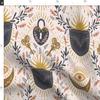 Spoonflower Fabric - Magic Pockets Beige Astrology Lunar Beige Denim Printed on Denim Fabric Fat Quarter - Bottomweight Apparel Home Decor Upholstery view 4