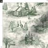Spoonflower Fabric - Green Winter Christmas Gnomes Holidays Toile Printed on Organic Cotton Sateen Fabric Fat Quarter - Sewing Quilting Apparel Home Decor view 3