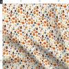 Spoonflower Fabric - Thanksgiving White Small Autumn Scale Turkey Pumpkins Face Printed on Denim Fabric Fat Quarter - Bottomweight Apparel Home Decor Upholstery view 4