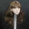 1/6 Scale Female Head Sculpt, Pale Skin Loli Girl Brown Curls Hair Head Carved for 12inches Action Figure Body Doll view 2