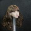 1/6 Scale Female Head Sculpt, Pale Skin Loli Girl Brown Curls Hair Head Carved for 12inches Action Figure Body Doll view 3