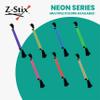 Zeekio Z-Stix Professional Juggling Flower Sticks-Devil Sticks and 2 Hand Sticks, Beginner Friendly - Neon Series (King Spear (17" HS 30" Stick), Orange) view 2