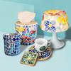 1.1lb Irregular Crystal Mosaic Tiles,Small Mosaic Tile DIY Hobbies Children Handmade Crystal Craft for Crafts Bulk DIY Picture Frames Handmade Jewelry Coaster (Gold Series) view 3