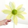 Factory Direct Craft Yellow and Green Natural Burlap Daisy on Hand Wrapped Wire Stem for Flower Arrangements and Decorations 15" Dia view 2