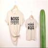 SEC Apparel Mother Daughter Matching Iron On Decal Patches Transfers Vinyl for t Shirts Fabric Clothing - Boss Mama Mini view 2