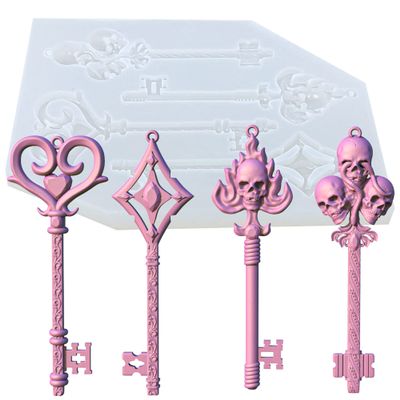 KAKIWYHHH Poker Spade Heart Diamond Club Key Epoxy Resin Silicone Mold for Fondant Sugar Craft, Cake Topper Decorating, Polymer Clay, Plaster