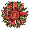 Watermelon Leopard Sunflower Ready to Press Sublimation Transfer, Ready to Use, Cheetah, Shirt/Mug Sizes, Sub Image Ready to Press (Child x1-6") view 1
