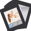 Somime 25 Pack Black Picture Mats - 11x14 Pre-Cut Mats for 8x10 Photos - White Core Bevel Cut Frame Matte, Acid Free, Ideal for Frames, Artwork and Prints view 1