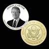 39th President of The U.S. United States 1977-1981 | Jimmy Carter | Gold Plated Printed Challenge Coin view 1