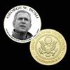 43rd President of The U.S. United States 2001-2009 | George W. Bush | Gold Plated Printed Challenge Coin view 1
