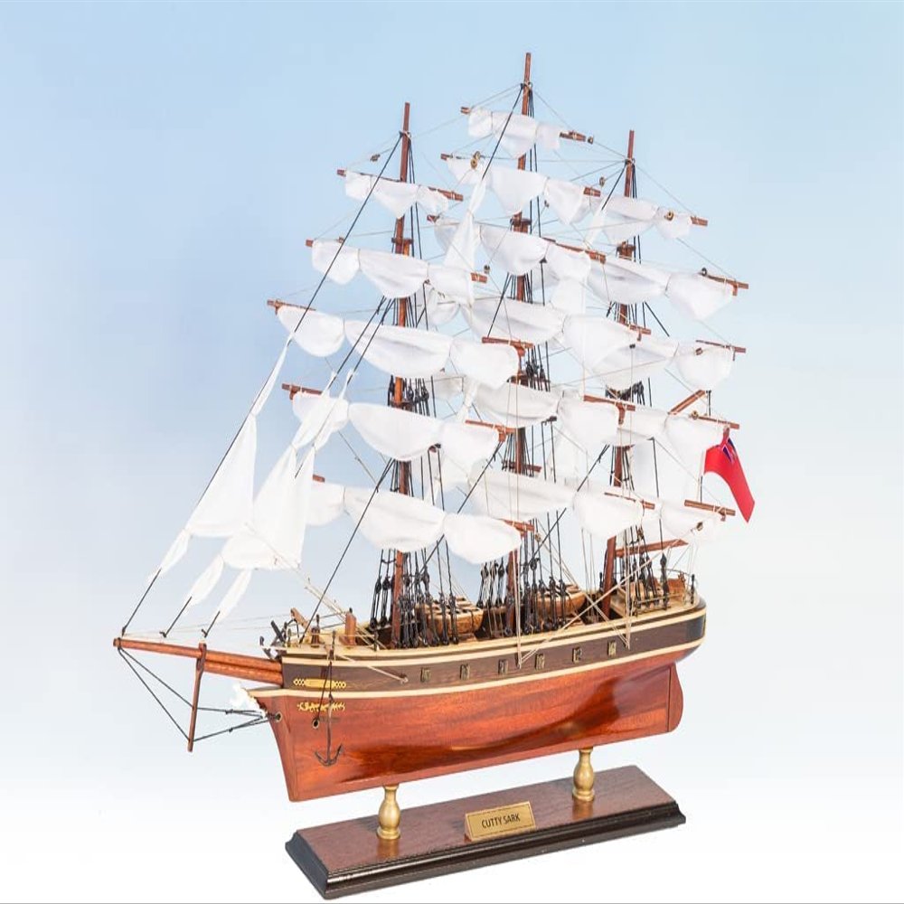 Seacraft Gallery Cutty Sark 19.7" Model Ship - Fully Assembled Cutty Sark Clipper Ship Model - Handcrafted Wooden Model Ship - British Navy Royal History