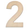 12 Inch Wooden Number 2, 1/4 Inch Thick Large Unfinished Wood Number for Home Wall Decor, DIY Crafts view 1