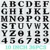 10 Inch Letter Stencils for Painting On Wood, 36pcs Alphabet Stencils Retro Letter Templates,Reusable& Flexible Stencil for Drawing On Wall,Sign,Canvas, Paper, Fabric, Floor view 1