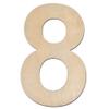 12 Inch Wooden Number 8, 1/4 Inch Thick Large Unfinished Wood Number for Home Wall Decor, DIY Crafts view 1
