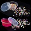 Augshy Small Slime Containers With Lids, 50 Pack Hawaiian Shaved Ice Mold Jello Shot Cups Condiment Containers Plastic Portion Cups with Lids for Salad Dressing Food Storage Containers (4 oz) view 4