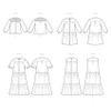 McCalls M8285Y Misses' Top and Dresses Sewing Pattern Kit, Design Code M8285, Sizes XSM-SML-MED view 2