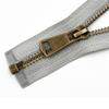 homeemoh 5# Metal Zippers for Sewing Repair Replacement Open-end Zipper for DIY Handcraft Sewing,Gray,20cm view 1