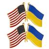 UIEHBCV Us Ukrainian Flag Pin 2pcs American Ukraine Friendship Flag Badge Support Ukraine Button Brooch for Celebration Sports Event view 1
