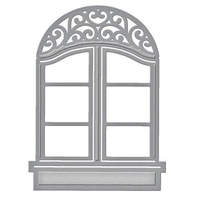 UIEHBCV Window Frame Metal Cutting Die Castle Window DIY Stencils for Scrapbooking Embossing Paper Cards Making Album Decorative