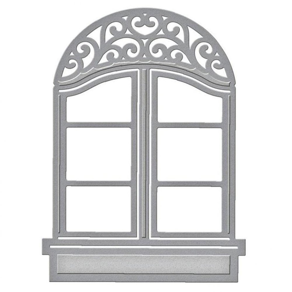 UIEHBCV Window Frame Metal Cutting Die Castle Window DIY Stencils for Scrapbooking Embossing Paper Cards Making Album Decorative