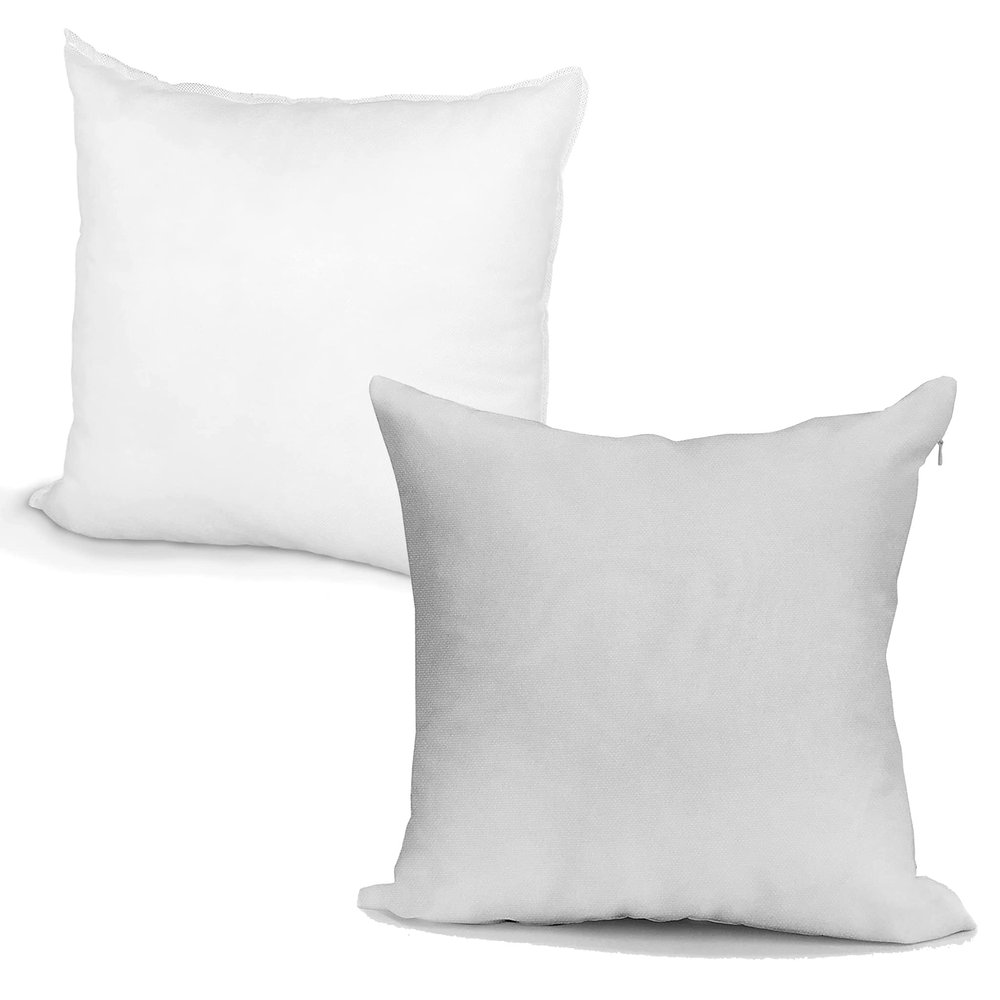 Hometex Throw Pillow Inserts 20" x 20" + White Sublimation Covers 18" x 18" (Sublimation Bundle) 20 Pack Dcor Pillow Cushion Fillers and Covers for Heat Press Printing