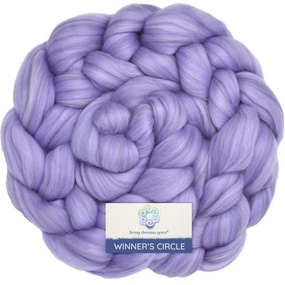 Winner's Circle Superfine Merino Fiber for Spinning & Felting. Super Soft Combed top roving in Stunning Color Blends, Lavender Field
