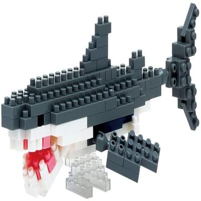 DAISO Great White Shark Petit Block from Daiso Japan