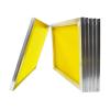 TIANIUSEEN 6 PCs Screen Frame Aluminum Pre-Stretched Silk Screen Printing Frame 12 * 16 inch for Screen Printing with 230 Mesh 100T Yellow view 3