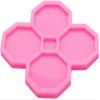 3Pcs Resin Molds Set, Star Heart Octagon Shape 4-Cavity Resin Molds 1.7 inch Silicone Molds for Resin, Badge Reel Mold, Epoxy Resin Casting Molds, Silicone Mould for DIY Jewelry Making view 3