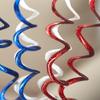 Factory Direct Craft Set of 3 Patriotic Sequined Spiral Swirl Bundles | Fourth of July, Memorial Day, and Patriotic Decoration view 3