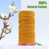 JeogYong Macrame Cord 5mm x 109 Yards Natural Cotton Macrame Rope, 4 Strand Twisted Cotton Cord Rope Soft and Flexible Macrame Supplies Craft Cord for Wall Hanging Plant Hangers Boho Home Decorations view 3