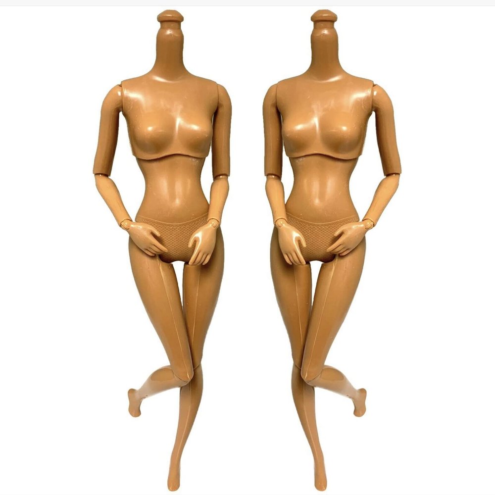 DIY OOAK Replacement Doll Body E Jointed Articulated 2ct Doll Making Caramel (E)