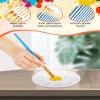 16 Sets Paint Brushes Pallete Set 176 Pieces Painting Supplies Kit Including 160 Pcs Colorful Acrylic Paint Brushes 16 Pcs Round Painting Palettes Tray for Adults Art Drawing Party view 3