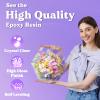 LET'S RESIN 80oz Crystal Clear Epoxy Resin Kit,Bubbles Free Casting Resin Supplies for Beginner,Molds,Jewelry,Resin and Hardener with 6 Mica Powders,Large Silicone Cup view 2
