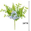 Factory Direct Craft Blue Artificial Daisy and Fern Bouquet | for Floral Arrangements and Home Decor | 14" H view 2