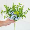 Factory Direct Craft Blue Artificial Daisy and Fern Bouquet | for Floral Arrangements and Home Decor | 14" H view 4