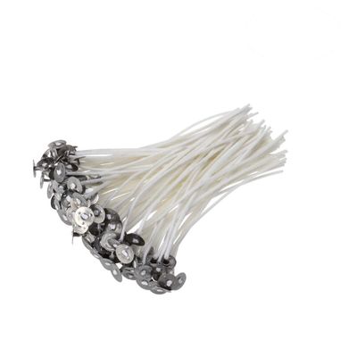 EXCEART Candle Wick for Candle Making 100pcs Cotton Wicks with Low Smoke Pre-Waxed Tabs Easy to Use