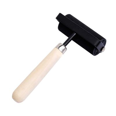 EXCEART Rubber Roller with Wooden Handle Ink Roller for Smooth Printing Stamping and Scrapbooking Easy to Clean for Inking Blocks and Carved Surfaces
